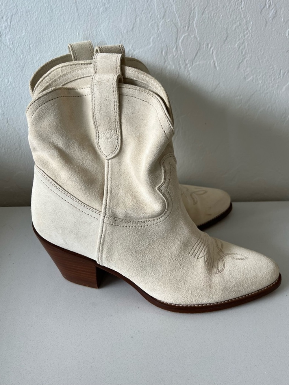 POLO RALPH LAUREN Calfskin Suede Western Cowboy Boots Size 9.5 - Picture 7 of 16